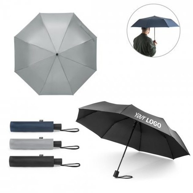 CIMONE. Ombrello pieghevole in poliestere riciclato (100% rPET) pongee 190T con apertura automatica - 99041 personalizzabile