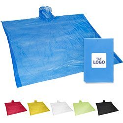 Poncho impermeabile monouso in materiale riciclato certificato GRS con custodia Mayan  - 109417