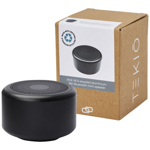 Mini speaker Bluetooth® in alluminio riciclato RCS da 3 W Rise - 124353
