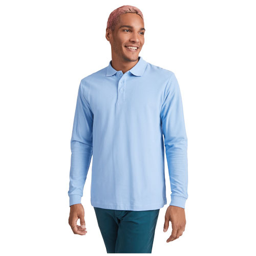 Polo da uomo a maniche lunghe Estrella personalizzabile