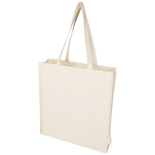 Tote bag con soffietto da 180 g/m² in tessuto biologico certificato GOTS 14 l Orissa - 130061