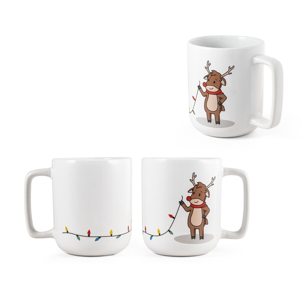REINDEER. Tazza con stampa natalizia 330 mL - 94282