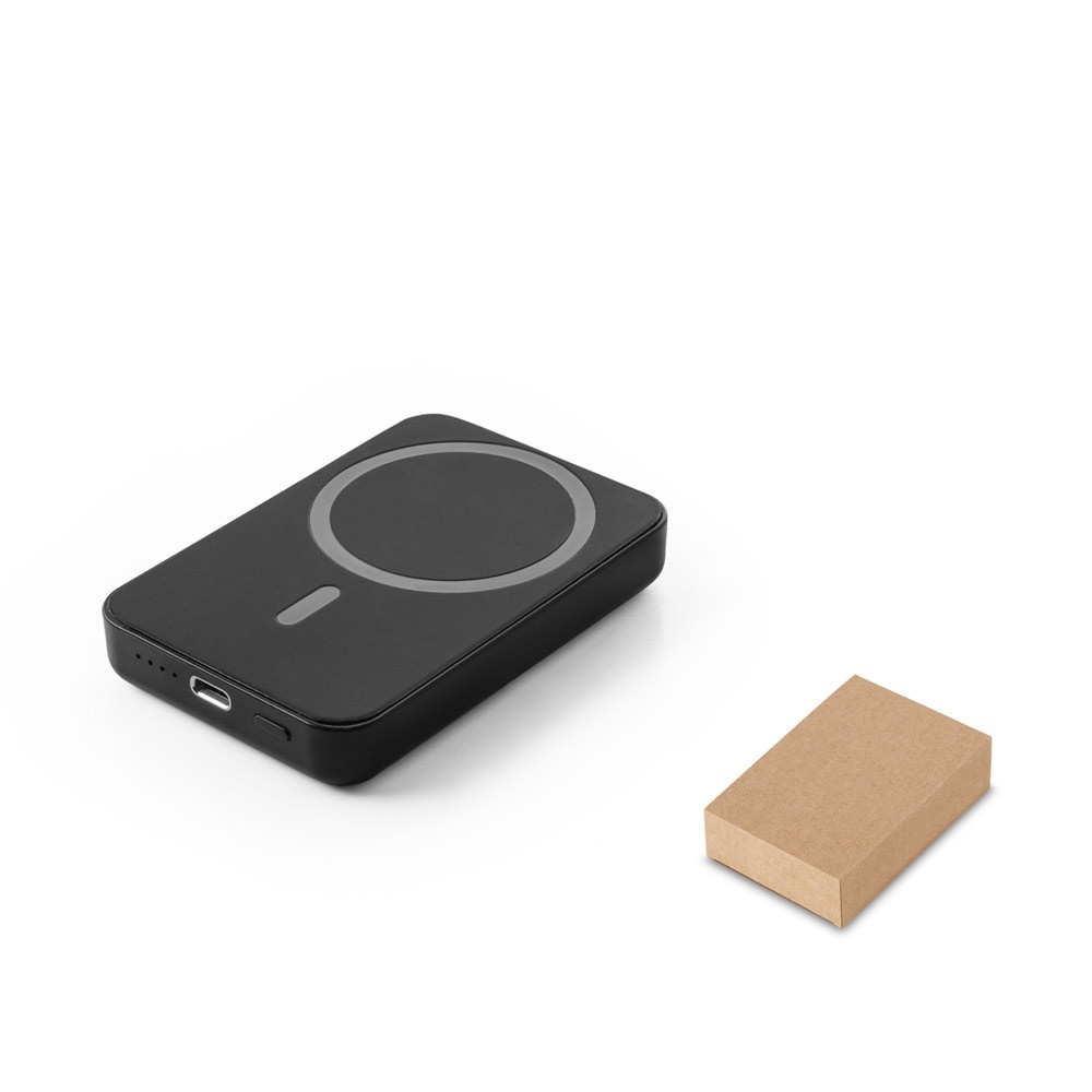 AMPERE 5. Power bank magnetico da 5'000 mAh con caricatore wireless superveloce da 15W in ABS riciclato (100% rABS) - 97166