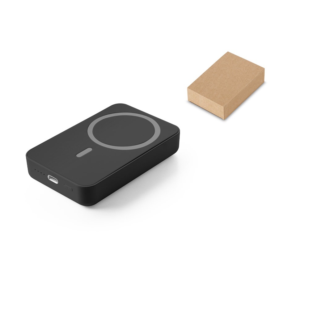 AMPERE 10. Power bank magnetico da 10'000 mAh con caricatore wireless superveloce da 15W in ABS riciclato (100% rABS) - 97167