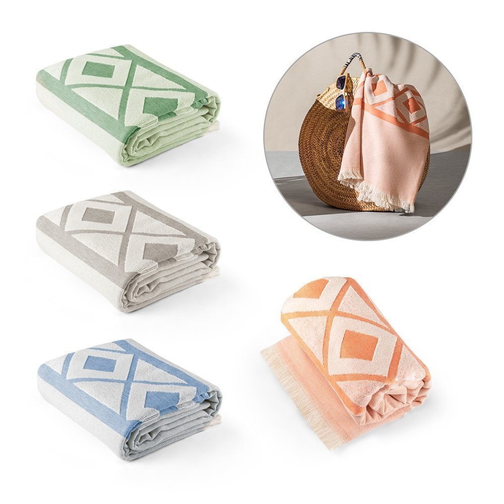 MALEK. Telo multifunzionale e da bagno (350g/m²) realizzato in cotone leggero e resistente (85%) e cotone riciclato (15%) - 99046