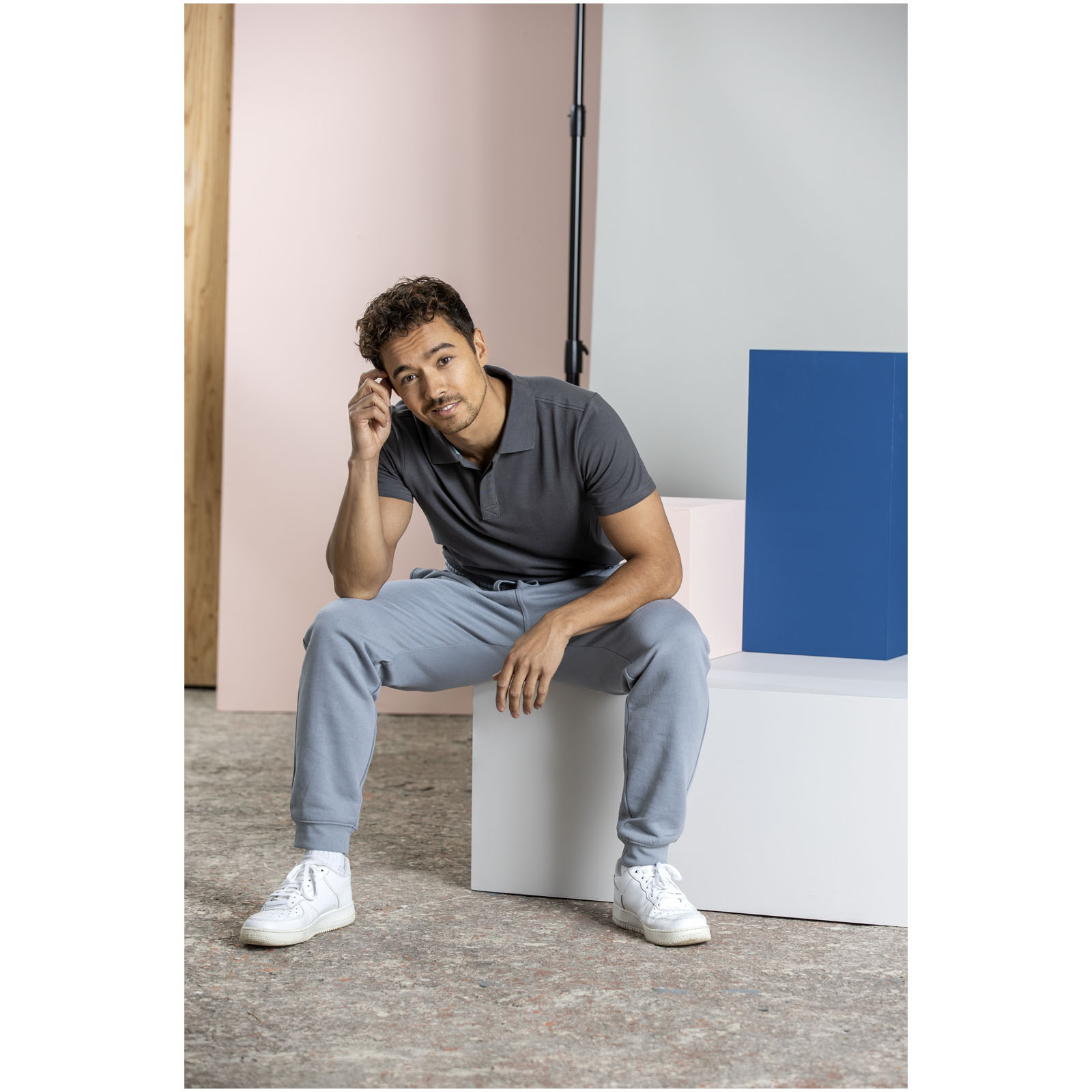 Polo Graphite a manica corta da uomo in tessuto organico - 37508