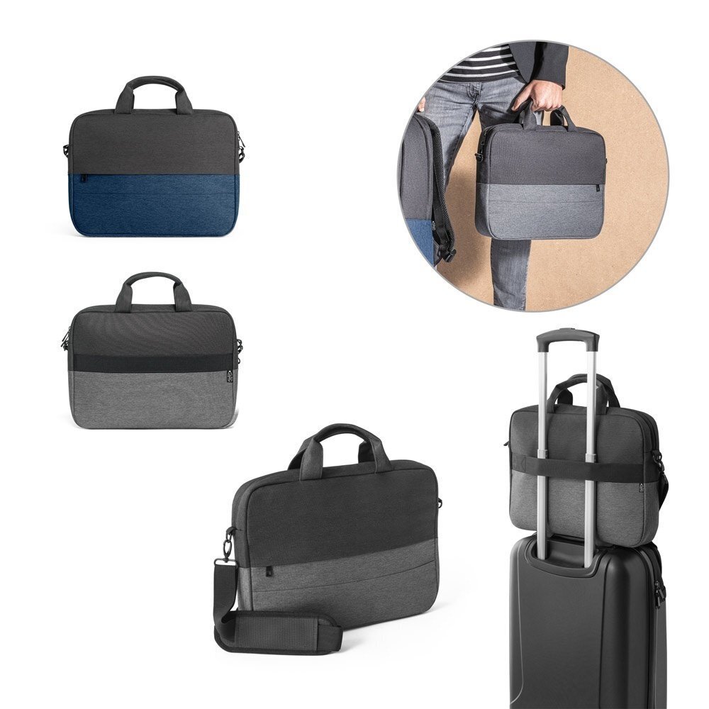 GENOA. Borsa imbottita per laptop in poliestere riciclato 600D ad alta densità da 15" - 92086