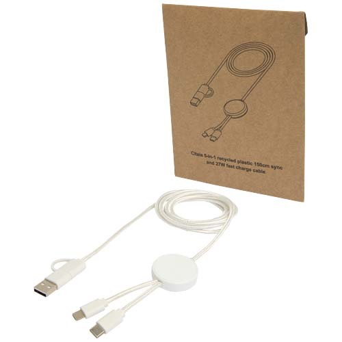 Cavo 5-in-1 in plastica riciclata da 150 cm per la sincronizzazione dei dati e la ricarica rapida da 27 W Citala - 124428