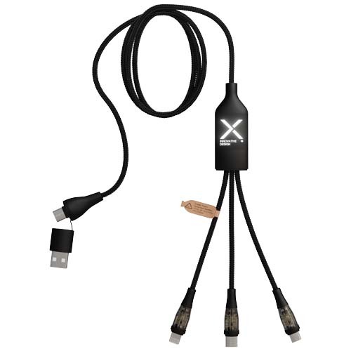 Cavo di ricarica rapida 5 in 1 da 100 W/5 A con display digitale SCX.design C50 - 2PX162