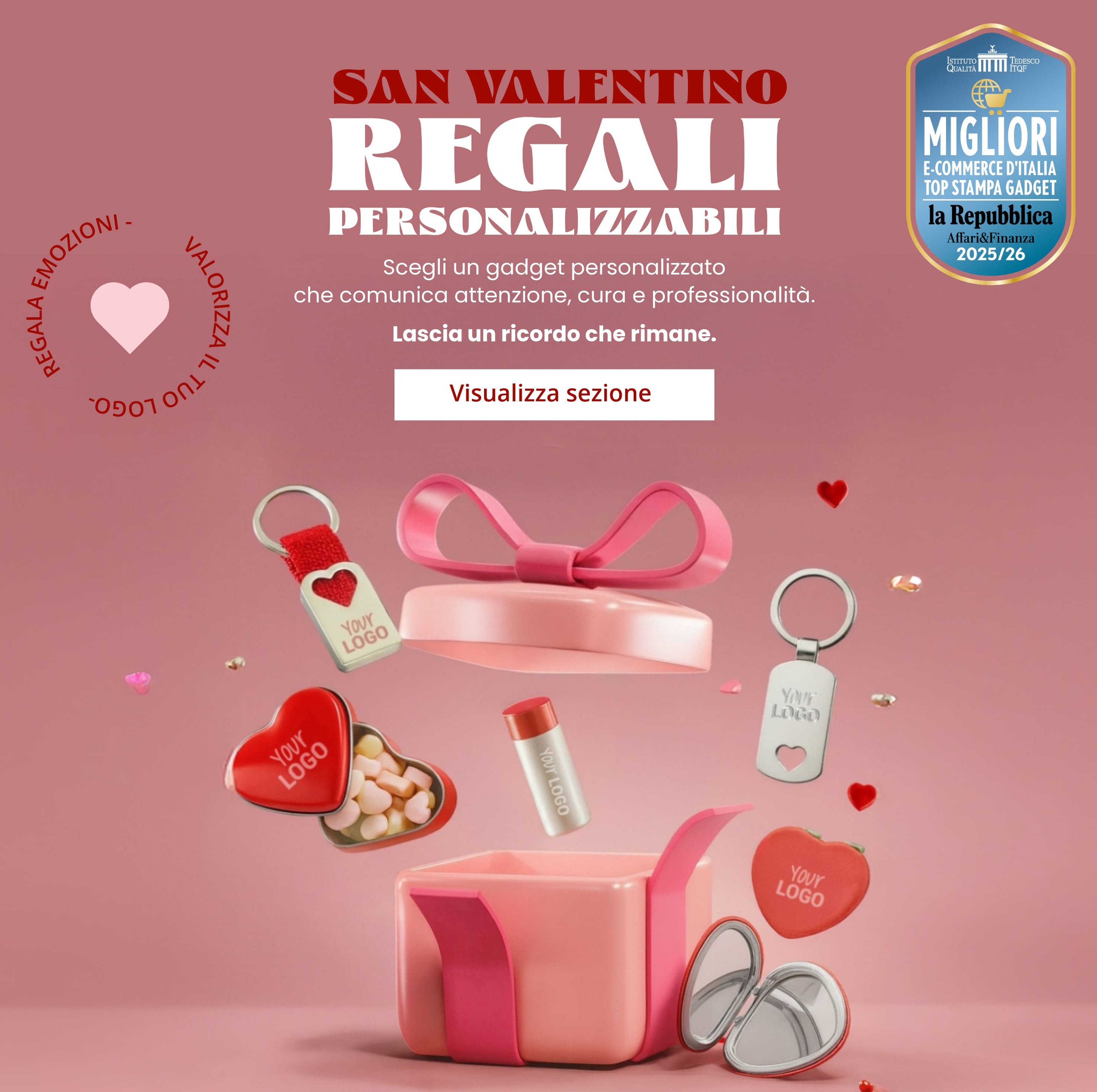 regali personalizzabili per il san valentino