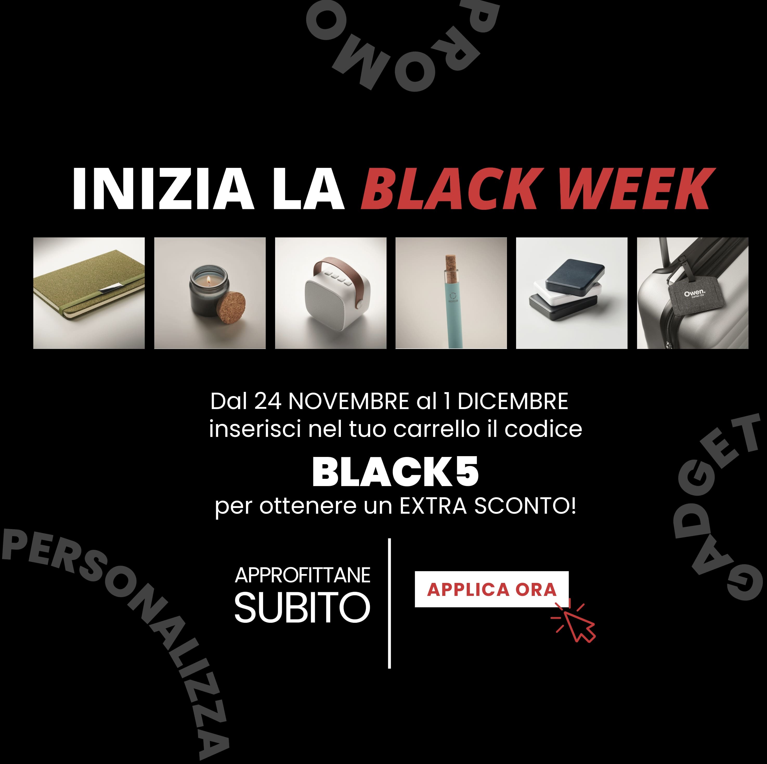 inizia la blackweek sconti su tutto il sito