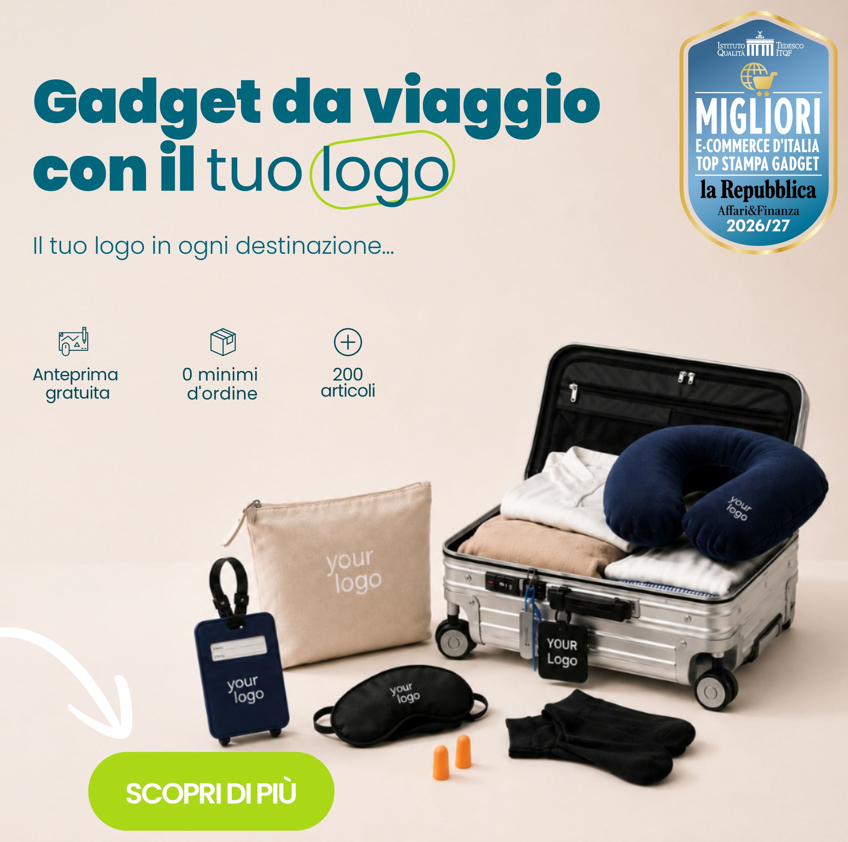 accessori da viaggio personalizzati