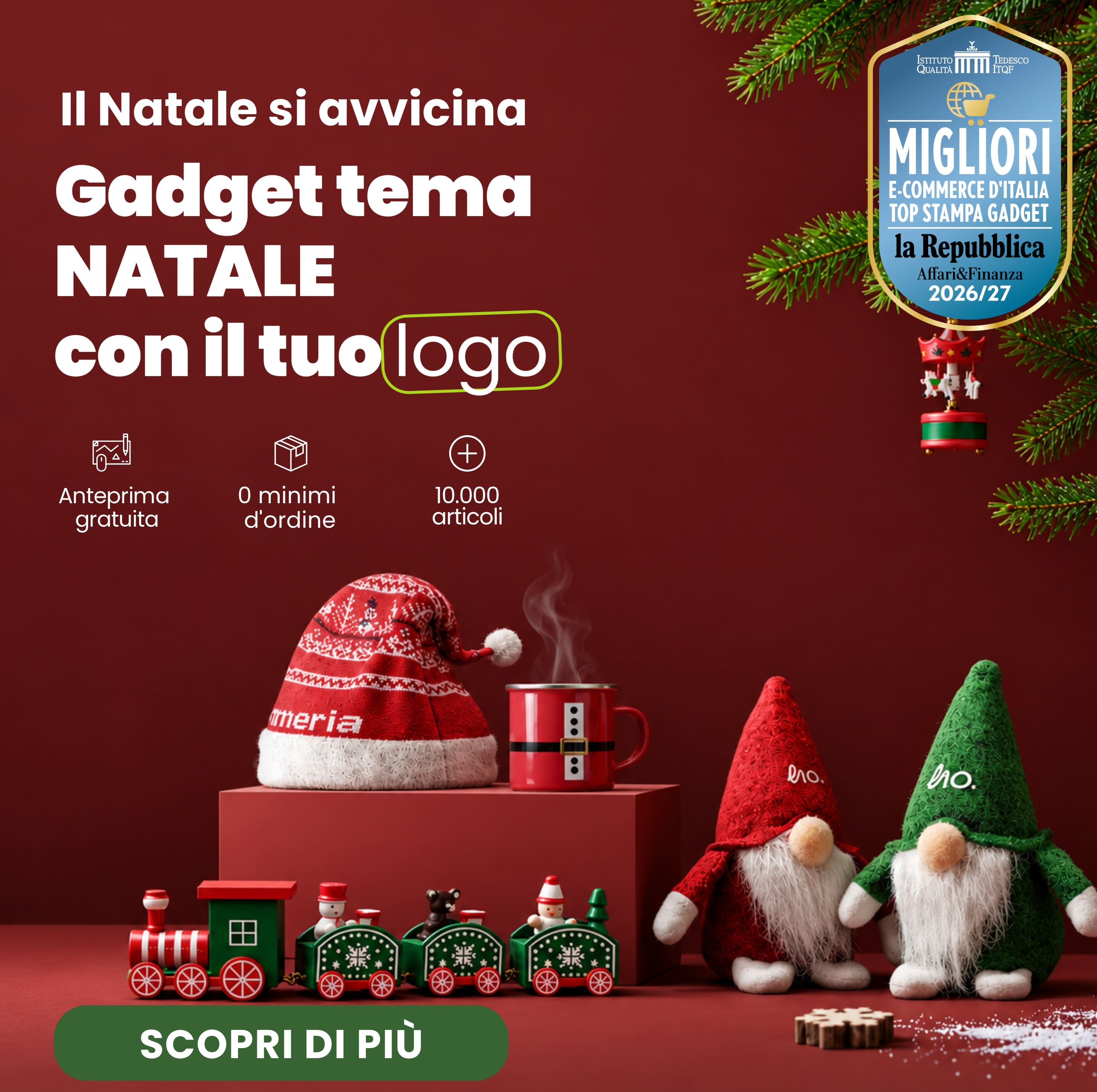 gadget di natale con il tuo logo